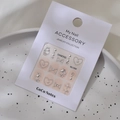 5D diamond series nail art stickers with 3D silver hearts and pearls for DIY manicure - MJ-059 Silver Stamping