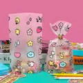 Pink frosted strawberry gift bag with gold twist ties for snacks and small presents - Colorful Planet Style - Extra Small