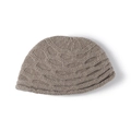 Berretto invernale in maglia grossa beige scuro con motivo a onde strutturato - Taglia unica / Kaki