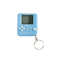 Mini console di gioco Tetris portatile portachiavi in plastica azzurra con catena - Blu macaron