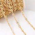 Detail of 18K gold-plated pig nose link chain for DIY jewelry making and bracelet design - 5.4*7.2mm / 18K Gold