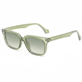 Klassische Retro-Quadrat-Sonnenbrille mit grünem transparentem Rahmen und Farbverlauf - Grüner Rahmen / Grüne Gläser