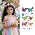Waterproof colorful butterfly and flower temporary tattoos for kids on skin - Butterfly WS-A257
