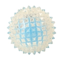 Durable blue and white spiked rubber dog toy ball for dental cleaning and active play - Molar Training Ball / Blue