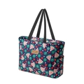 Grote koeltas in donkerblauw met kleurrijke fruitpatronen voor picknick en reizen - Watermeloen