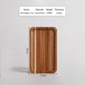 Rectangular acacia wood serving tray 25x15cm with natural grain for coffee and snacks - Spliced Acacia Wood Rectangular Tray 25*15*1.5cm