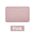 Pink minimalist PU leather card holder with multiple slots and premium stitching - 3 Slots Thick Style / Pink