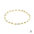 Minimalist 4MM faceted white marble stone beads and golden metal spacer beads bracelet - Howlite