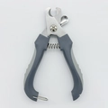 Cortaúñas azul y gris para mascotas con cuchillas de acero inoxidable y cierre de seguridad - Grande / Gris