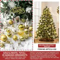 Set di 39 decorazioni per l'albero di Natale oro e bianco con angeli, stelle e palline - Set 150cm (39 Pezzi) / Oro Bianco