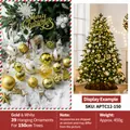 Set di 39 decorazioni per l'albero di Natale oro e bianco con angeli, stelle e palline - Pacchetto Accessori Albero Natale 150cm / bianco dorato