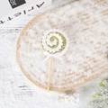 Christmas lollipop hanging ornament with white and gold glitter spiral and bow detail - Gold 15cm Spiral Lollipop / 1 Piece