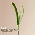 Vara para gatos con forma de cola de zorro verde en felpa suave, largo de 50 cm - Tipo estándar / Verde