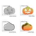 Hollow pumpkin lamp silicone mold set with detailed dimensions for DIY resin Halloween decor - Hollow Pumpkin Lamp Mold 02 Set (Lid + Base)