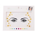 Gold star face crystal jewels with sparkling sequins for eye and face decoration - HF-96