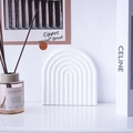 White arch wave gypsum storage tray for jewelry and minimalist home decor display - GB04 Medium Fat Arch (13.5*13.5*1cm)