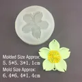 Silicone cherry blossom mold with finished size 5.5x5.3cm for wax and gypsum crafts - Double Hole Sakura Tag Mold