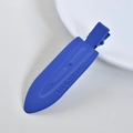 Close-up of a matte blue acetate hair clip featuring UANODIAM embossed lettering - 25# Metal 7cm Seamless Clip