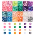 Boîte de 24 compartiments avec des sequins ronds multicolores irisés pour travaux manuels DIY - Boîte 55