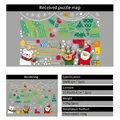 Christmas window stickers set with Santa reindeer and snowman patterns for holiday decor - Style HM92036ds (30*90cm*2)