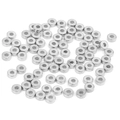 Perline distanziatrici CCB argento per gioielli fai-da-te a forma di anello - 100 Pezzi/Confezione / Argento