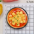 Close-up of 5.7cm resin hot pot food miniature with realistic mapo tofu texture - Mapo Tofu