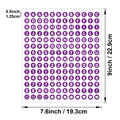 Purple 0.5 inch round alphabet stickers set with numbers and symbols for DIY crafts - Purple