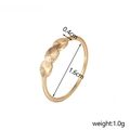 Detail view of golden band ring with sun patterns showing 1.6cm size and 1.0g weight - Gold Three Circles Pattern Style (XB48120D6)