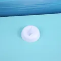 White circular display base with rectangular slot for jewelry and ring storage - White Round Base