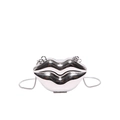 Chic silver lip-shaped metal crossbody bag with stylish chain strap for women - Lip Shaped Silver
