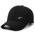 Cappellino da baseball nero da uomo con ricamo Sport e tessuto traspirante - Regolabile / Nero