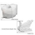 Detailansicht der Schlitten-Silikonform mit Maßen und Reliefmustern für DIY-Handwerk - FM1551-Schlitten Silikonform