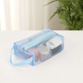 Trousse de toilette de voyage bleue en filet pour ranger les produits de beauté - Grand / Bleu