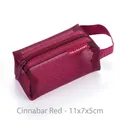 Portamonete quadrato in rete di nylon rosso cinabro con zip e cinturino, 11x7x5cm - 11x7x5cm / Rosso Cinabro