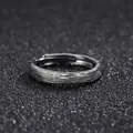 Vintage silver finish open ring with unique tree bark texture for men and women - Self-discipline