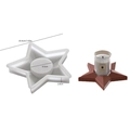 Star-shaped silicone mold for resin candle holders with 19.4cm dimension scale - Pentagram