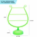 Groene harpvormige sieraden organizer standaard met 57 gaten voor kettingen en oorbellen. - Groen