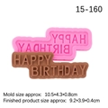 Rosa Silikonform mit brauner Happy Birthday Wolke für Schokoladen-Dekorationen - Rosa
