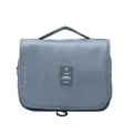 Trousse de toilette bleu Morandi avec poignée et dimensions 24x10x18 cm - Gris
