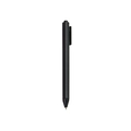 Elegant black macaron retractable gel pen with clip shown on white background - 1.0mm/Ballpoint Core / Black