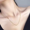 Elegant gold finish pig nose link chain bracelet with minimalist titanium steel design - Necklace / Gold