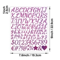 Purple glitter 1-inch alphabet stickers for DIY gift decoration and crafts - Hot Pink