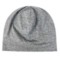 Klassische melierte graue Beanie-Mütze aus Baumwolle für Damen und Herren Schlafmütze - Hellgrau