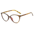 Montatura occhiali cat-eye con motivo tartarugato classico e lenti anti luce blu - Tè Tartarugato Lenti Neutre C6