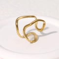 Gold Irregular Wave Minimalist Style (JR437-G7)