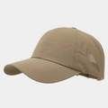 Detail showing laser-cut breathable mesh and fine triple stitching on a khaki baseball cap - Adjustable / Khaki