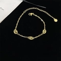 Elegant gold starburst bracelet with adjustable lobster clasp and luxury link charms - Gold Pig Nose Link Bracelet
