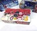 Detail of Christmas Infinity Cube with Santa and Snowman holiday theme prints - Christmas Style 4