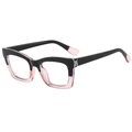 Occhiali anti-luce blu bicolore nero e rosa con montatura quadrata stile cat-eye - Nero & Rosa