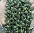 Natural green agate crystal water drop beads for handmade DIY jewelry crafting - 10mmx12mm / Natural Southern Jade